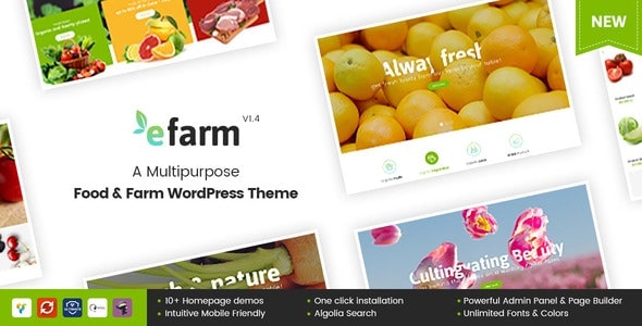 Download eFarm - A Multipurpose Food & Farm WordPress Theme