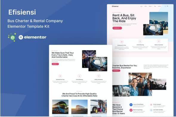 Efisiensi - Bus Charter and Rental Company Elementor Template Kit