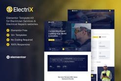 Electrix - Electrician Services & Electrical Repairs Elementor Template Kit