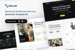 Elecvolt – Electrician & Electrical Services Elementor Template Kit