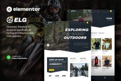 Elgone - Cycling & Mountain Bike Club Elementor Template Kit