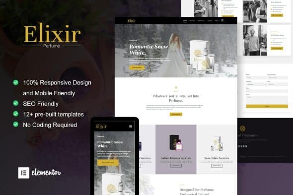 Elixir - Perfume Maker Elementor Template Kit