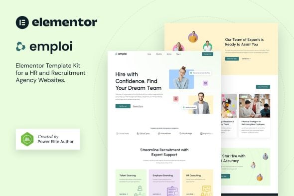 Emploi - Human Resources & Recruitment Agency Elementor Template Kit