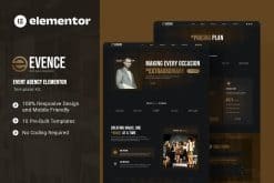 Evence - Event Agency Elementor Template Kit