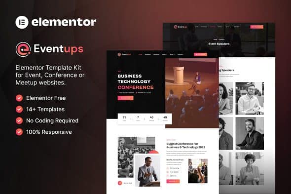 Eventups - Event & Conference Elementor Template Kit