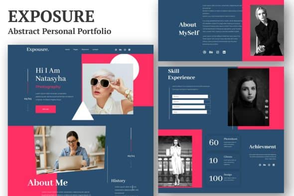 Exposure - Personal Portfolio Elementor Template Kit