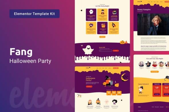 Fang — Halloween Party Elementor Template Kit