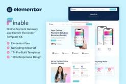 Finable - Online Payment Gateway & Fintech Elementor Template Kit