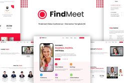 Findmeet - Video Conference Elementor Template Kit