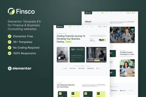 Finsco - Finance & Business Consulting Elementor Template Kit