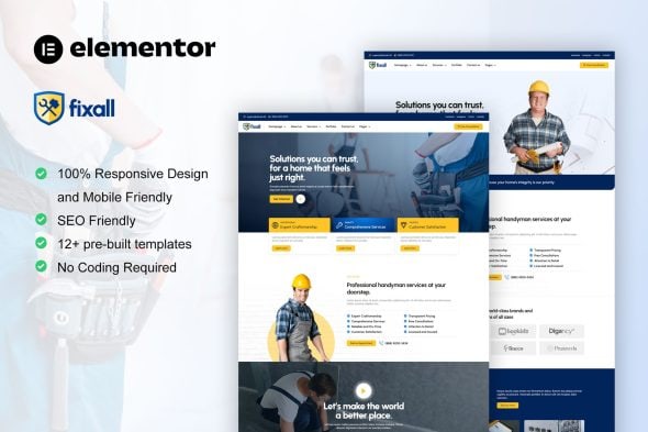 FixAll - Handyman & Repair Service Elementor Pro Template Kit