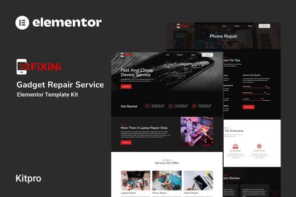 Fixini - Gadget Repair Service Elementor Template Kit