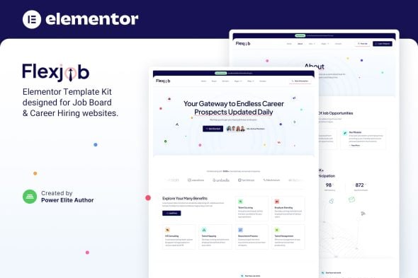 Flexjob - Job Board & Vacancies Elementor Template Kit