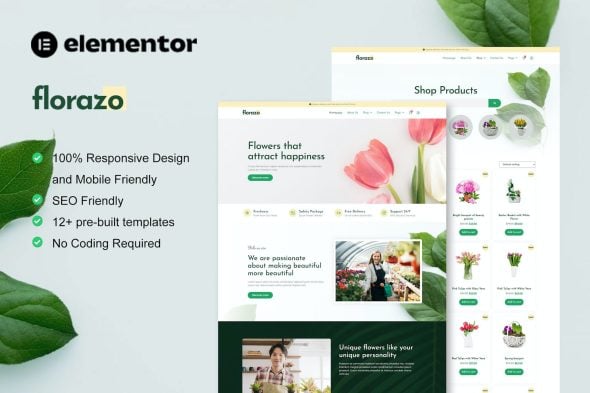 Florazo - WooCommerce Florist & Flower Shop Elementor Template Kit