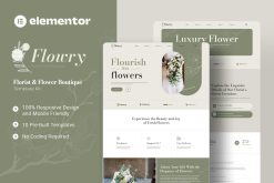 Flowry - Florist & Flower Boutique Elementor Template Kit