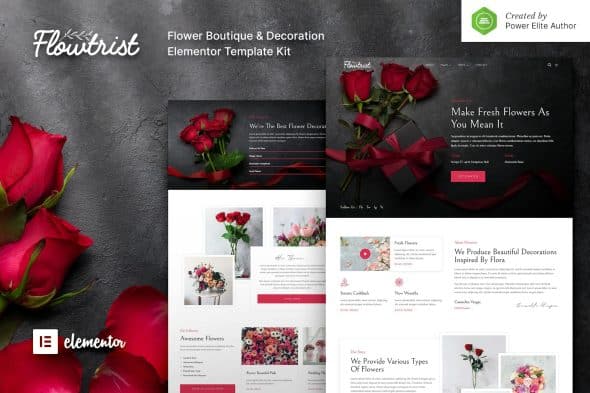 Flowtrist - Flower Boutique & Florist Elementor Template Kit