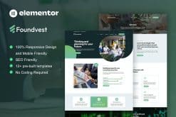 FoundVest - Finance & Investment Elementor Pro Template Kit