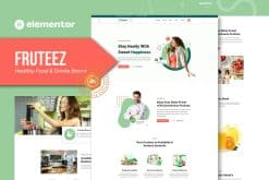 Fruteez - Healthy Food & Drinks Brand Elementor Template Kit