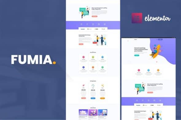 Fumia - Startup Agency Elementor Template Kit