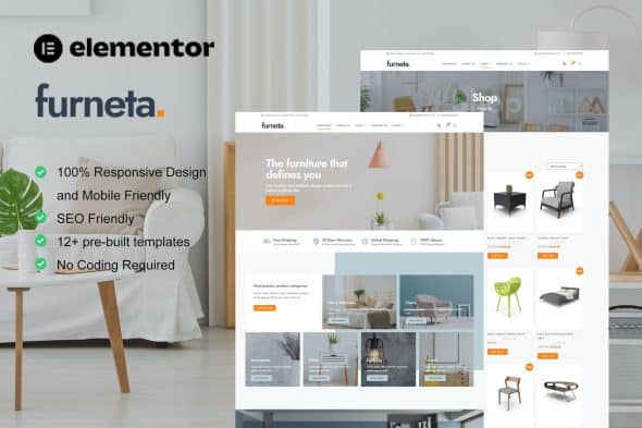 Furneta - Furniture Shop Elementor Template Kit