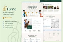 Furro - Pet Care & Veterinary Elementor Template Kit