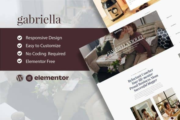 Gabriella - Motivator & Business Coach Elementor Template Kit