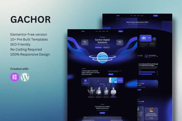 Download Gachor – Digital Marketing Agency Elementor Template Kit