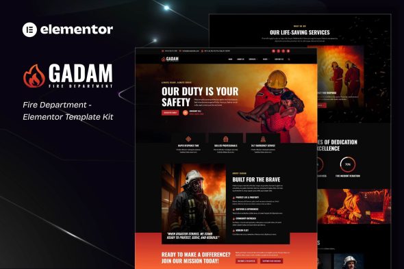 Download Gadam – Fire Department Elementor Template Kit