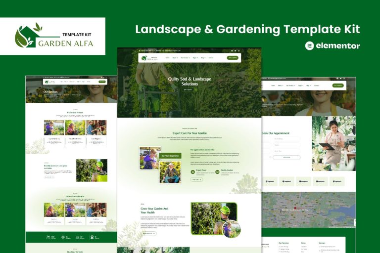 Garden Alfa – Landscape & Gardening Elementor Template Kit - GPLVilla