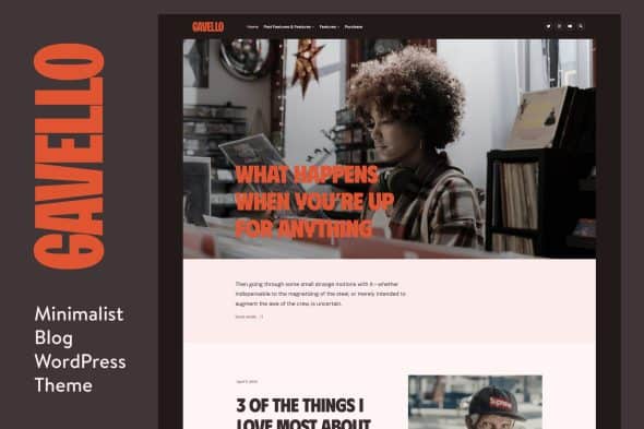 Download Gavello - Captivating Minimalist Blog WP Theme GPL WordPress Plugin