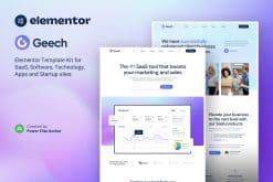 Geech - SaaS & Tech Startup Company Elementor Template Kit