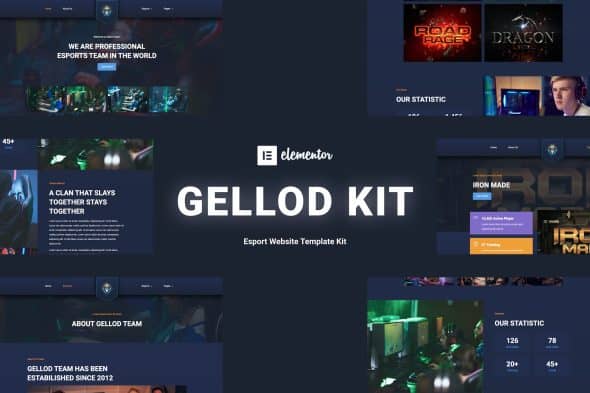 Gellod - Esport Gaming Elementor Template Kit