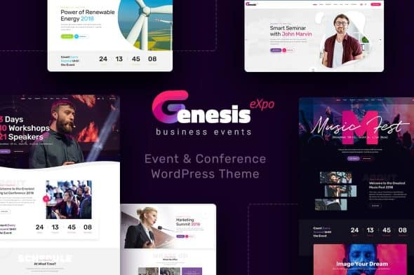 Download GenesisExpo | Business Events & Conference Theme GPL WordPress Plugin