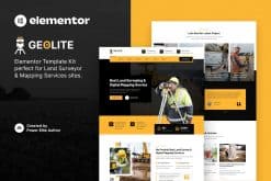 Geolite - Land Surveying & Digital Mapping Elementor Template Kit