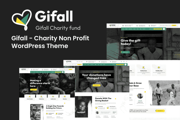 Download Gifall - Charity Non Profit WordPress Theme GPL WordPress Plugin