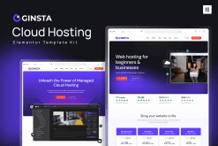 Ginsta - Cloud Hosting Company Elementor Template Kit