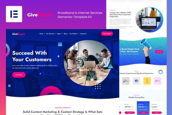 Give Boost - Digital Marketing Agency Elementor Template Kit