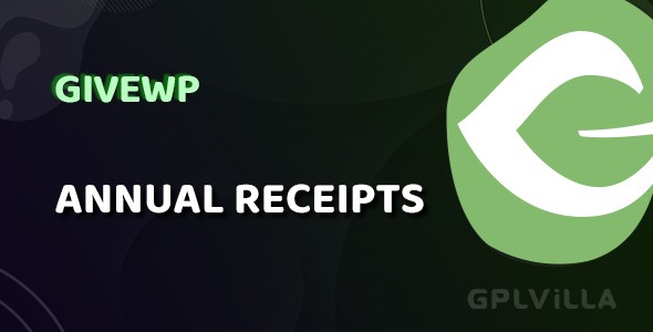 Download GiveWP Annual Receipts WordPress Plugin GPL