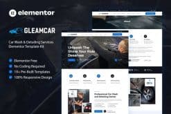 Gleamcar - Car Wash & Detailing Service Elementor Template Kit