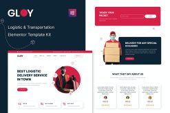 Gloy - Logistic & Transportation Delivery Elementor Template Kit