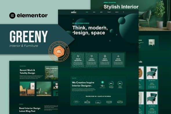 Greeny - Interior Elementor Template Kit