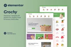 Grochy - Organic Food & Grocery Store Elementor Template Kit