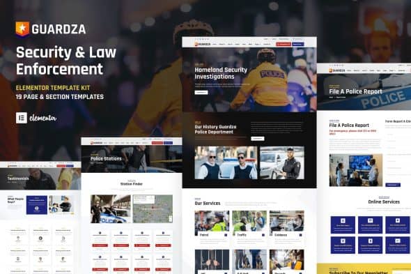 Guardza - Security & Law Enforcement Elementor Template Kit