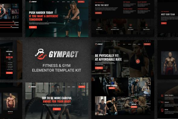 Gympact - Fitness & Gym Elementor Template Kit