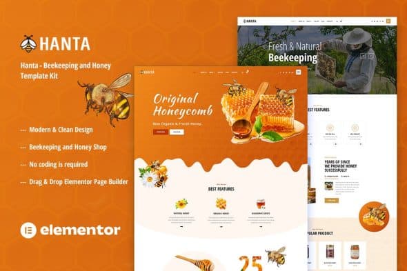 Hanta - Beekeeping & Honey Elementor Template Kit