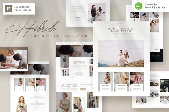 Hibride - Bridal Photography & Wedding Planner Elementor Template Kit