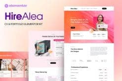 HireAlea – Personal CV Elementor Template Kit