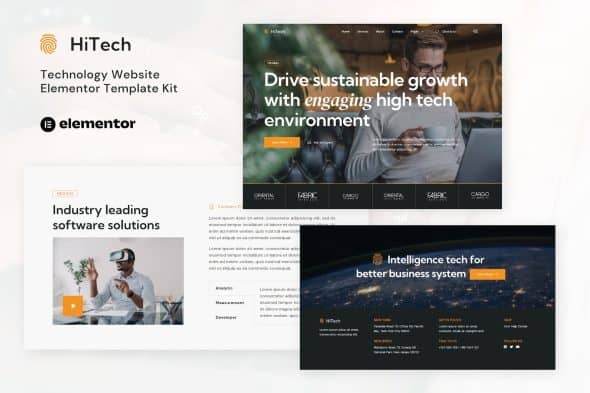HiTech - IT Solutions & Services Elementor Template Kit