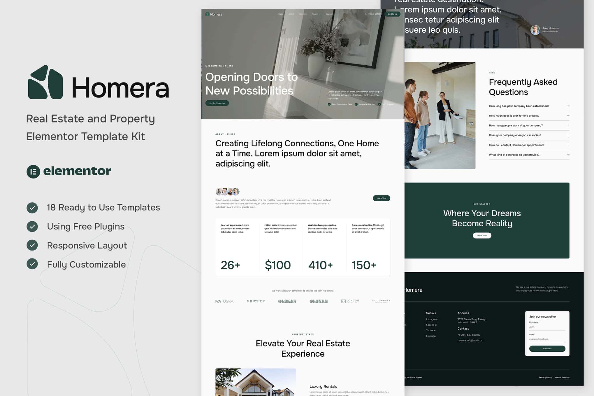 Homera – Real Estate & Property Elementor Template Kit - GPLVilla