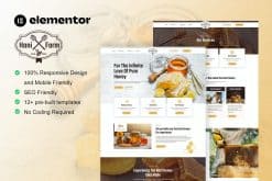 HoniFarm - Honey Bee Farm Elementor Template Kit